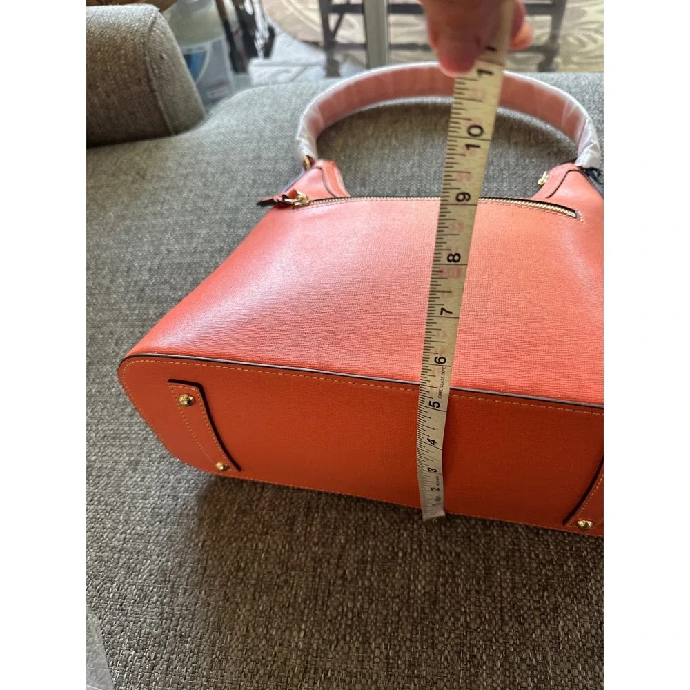 Dooney & Bourke Saffiano Leather Hobo Bag Coral Pink Orange BSAFF1613 CRCR New